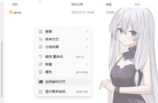 打开终端